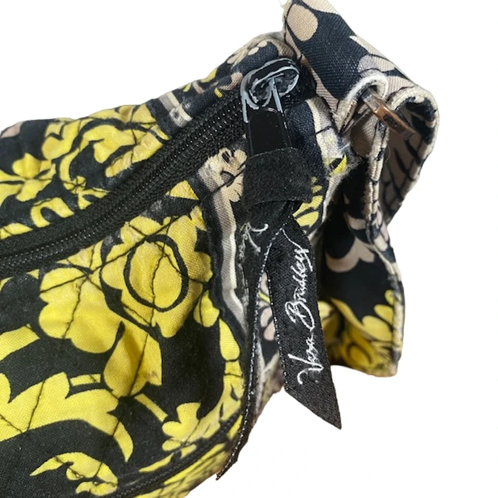 Vera Bradley Women’s Yellow Floral Quilted Shoulder Bag Purse